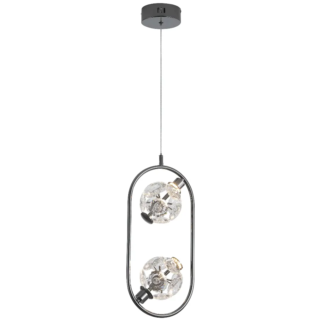 JOLIE 2 GUN METAL PENDANT
