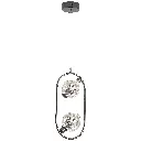 JOLIE 2 GUN METAL PENDANT