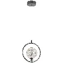 JOLIE 1 GUN METAL PENDANT