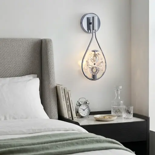 MARGOT 1 CHROME WALL LIGHT