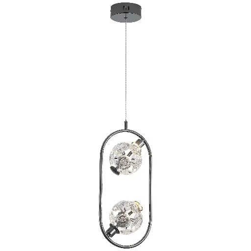 JOLIE 2 GUN METAL PENDANT